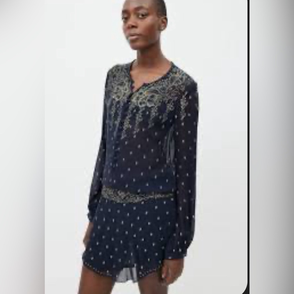 Isabel Marant Etoile Risha Gypsy Silk Mini Dress 6